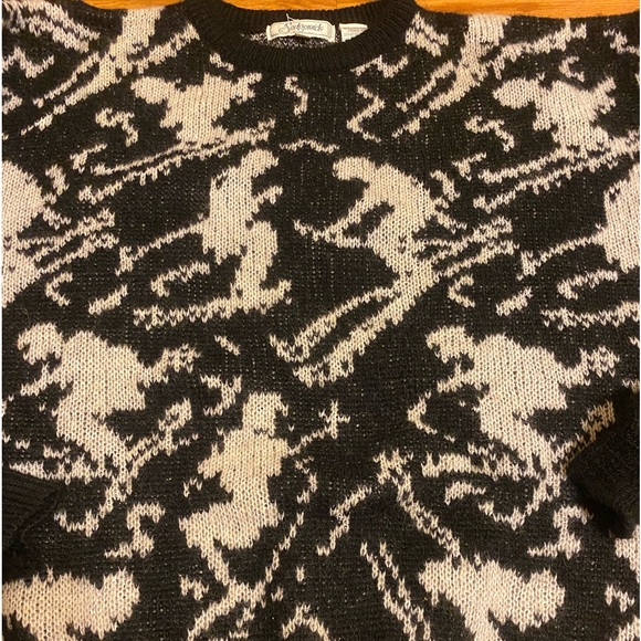 Vintage Ski Sweater Mens’s Sz L- 48% Mohair EUC 9/10 Made in Hong Kong - Picture 2 of 10